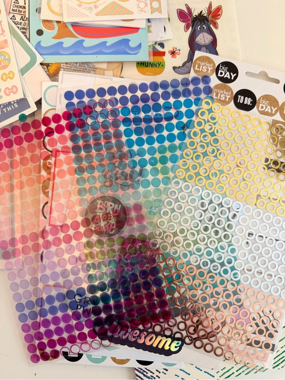 The Happy Planner Multicolor Sticker Pack Assorted Pastel & Bright Designs 1000+